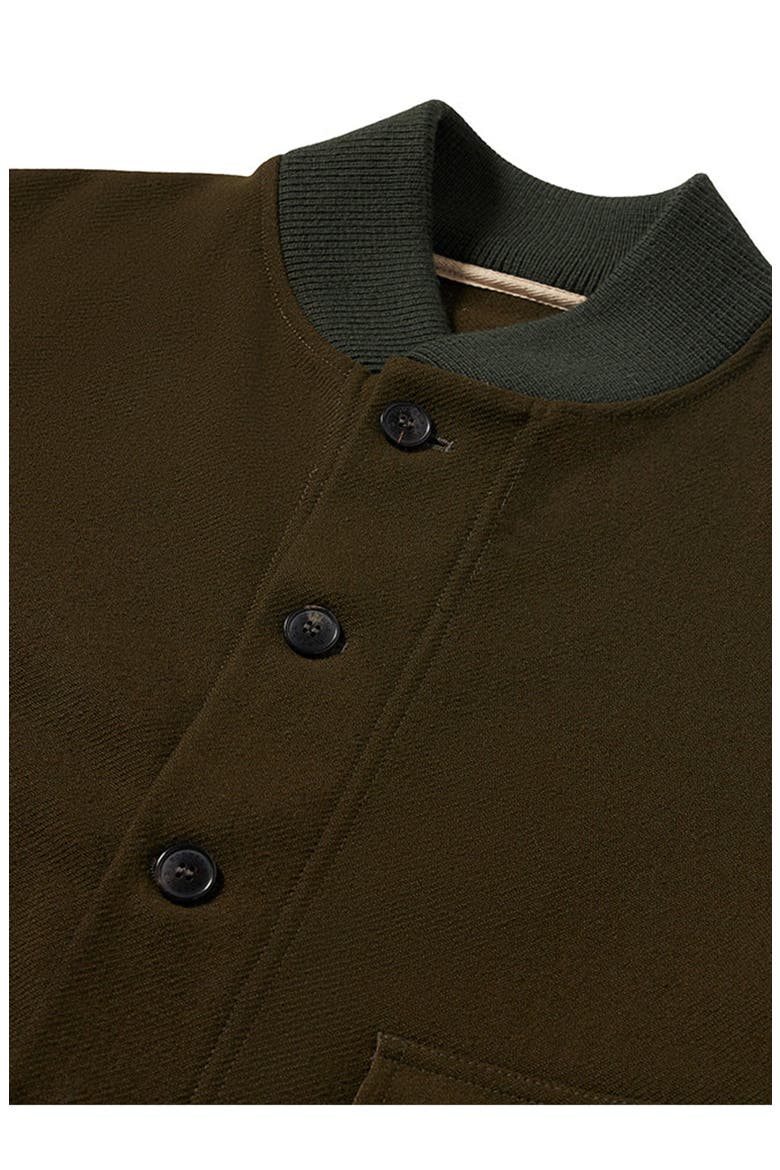 Cruiser Wool Twill Bomber Jacket, Alternate, color, ARMY GREEN