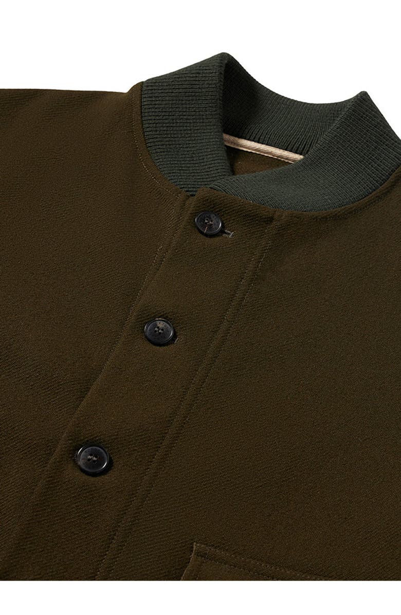 Fortela Cruiser Wool Twill Bomber Jacket, Alternate, color, Army Green