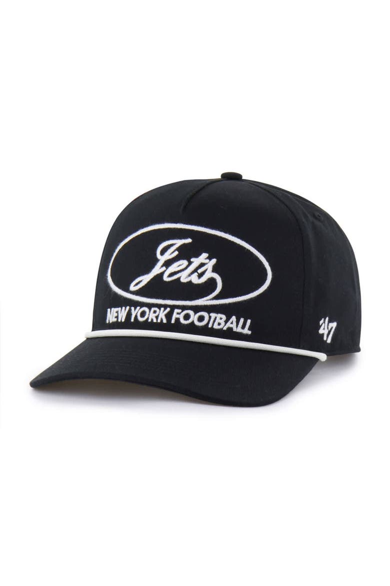 Men's '47 Black New York Jets Foundational Hitch Adjustable Hat, Alternate, color, Black