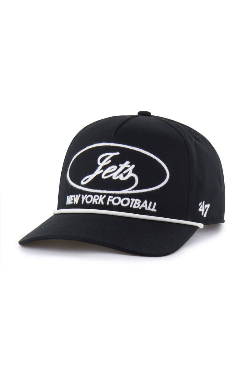 '47 Men's '47 Black New York Jets Foundational Hitch Adjustable Hat, Alternate, color, Black