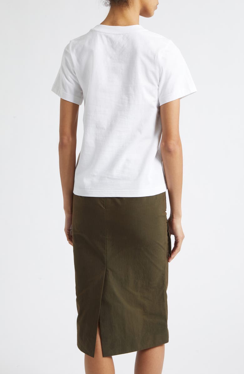 Shushu/Tong Beaded Floral Grommet Logo T-Shirt, Alternate, color, White/ Green