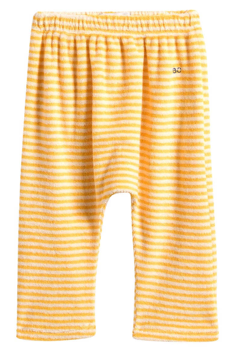 Stripe Terry Cloth Pants, Main, color, YELLOW