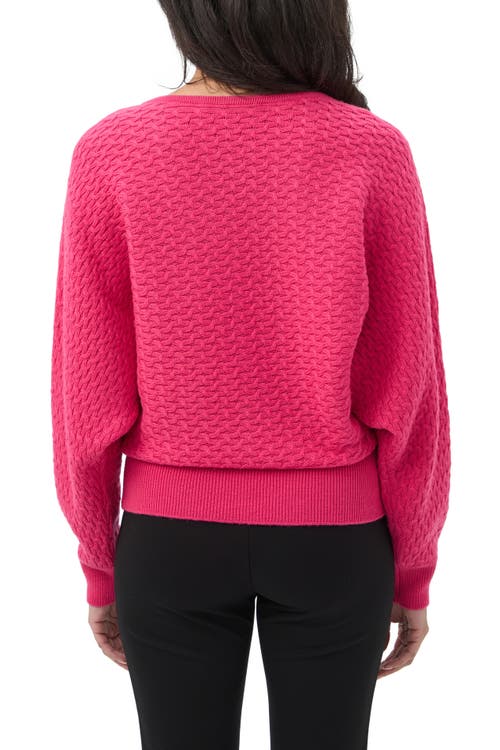 Trina Turk Lima V-neck Pullover Sweater In Pink
