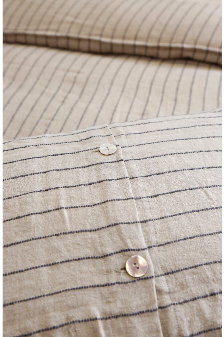 Blake Linen Sham, Alternate, color, FLAX/MIDNIGHT