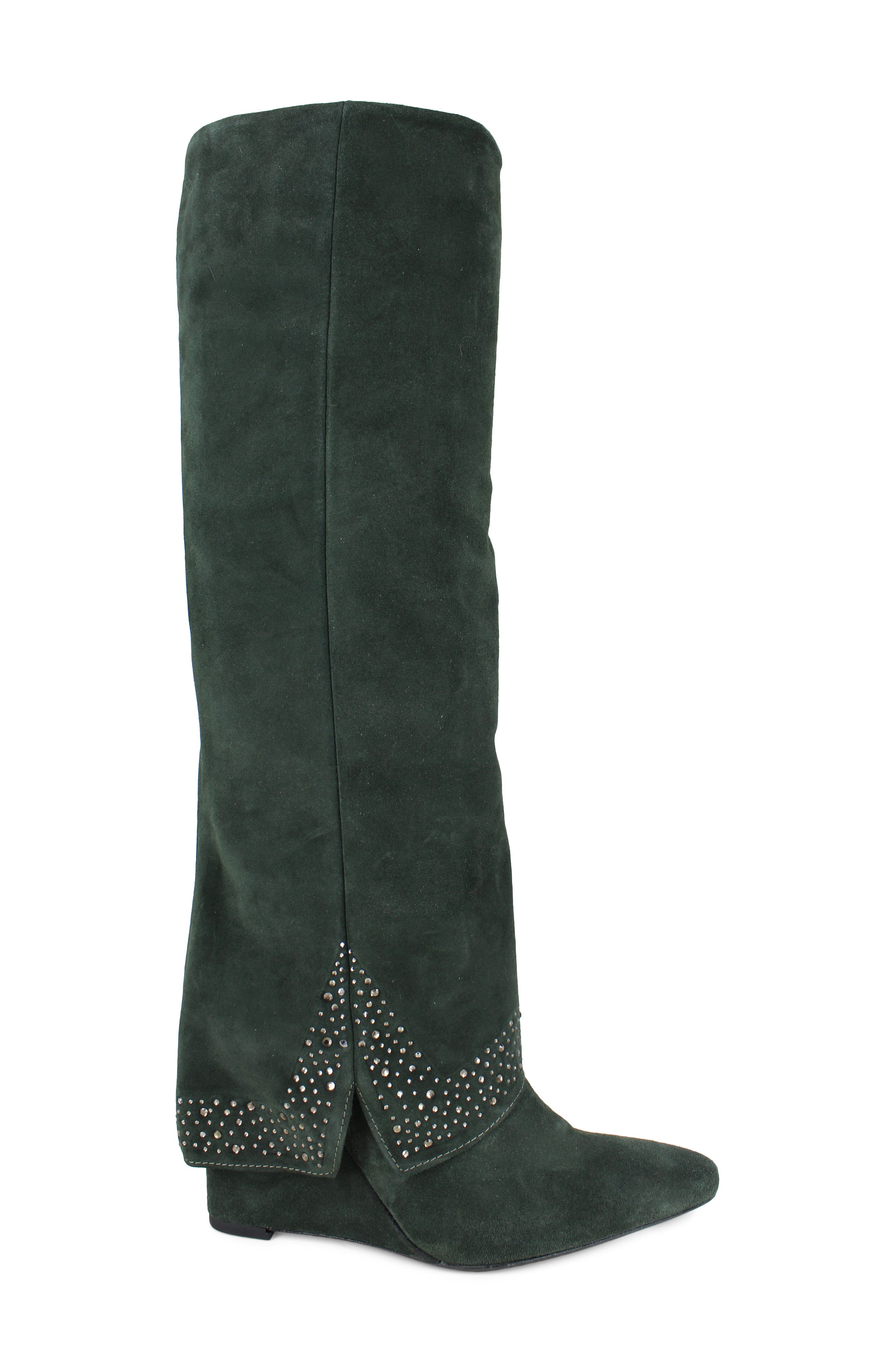 Isolde Knee High Boot, Alternate, color, GREEN SUED