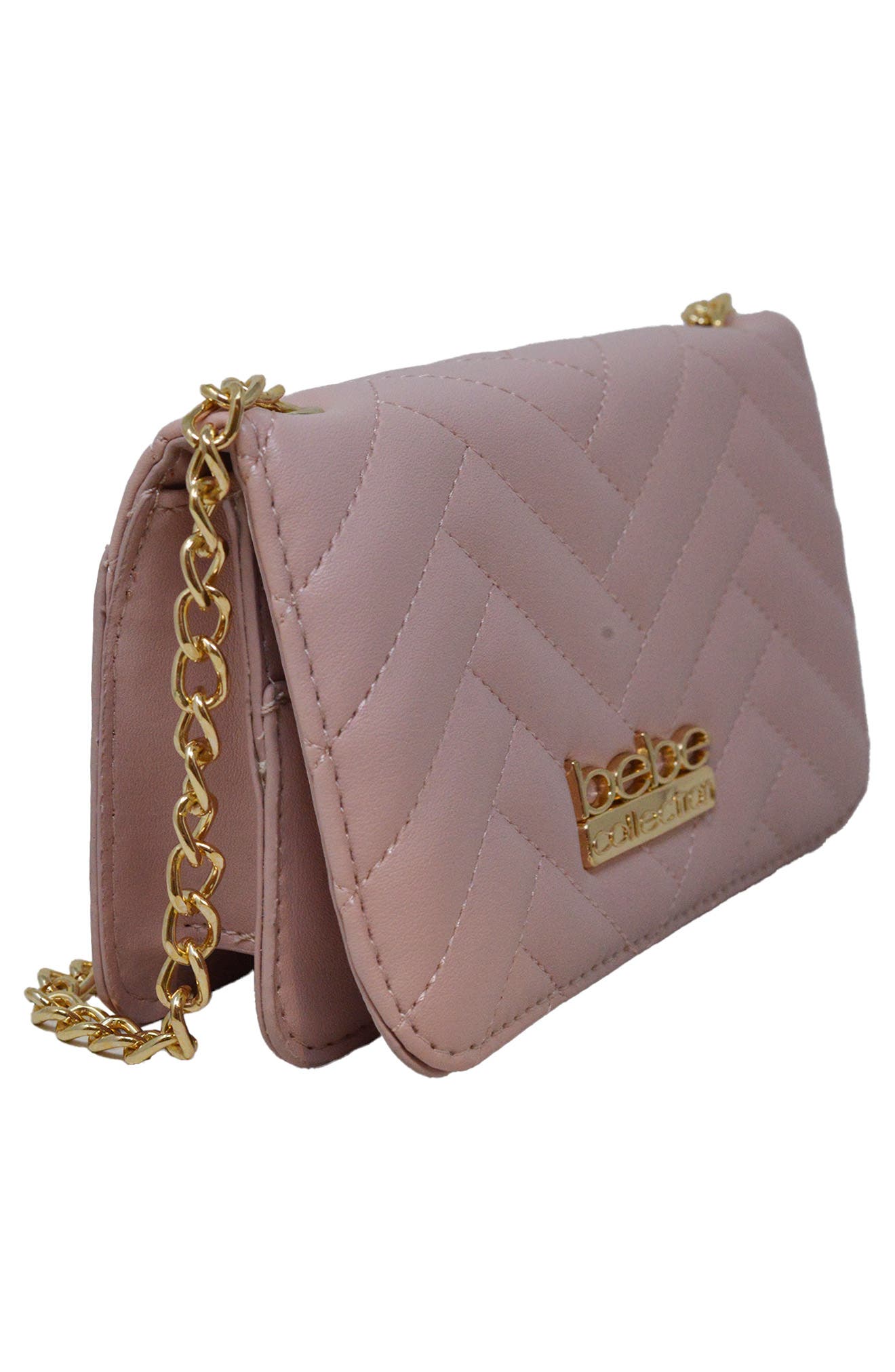 bebe Mini Sophia Crossbody Bag, Alternate, color, Dark Blush