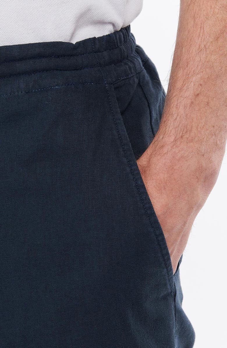 Barbour Linen & Cotton Blend Shorts, Alternate, color, City Navy