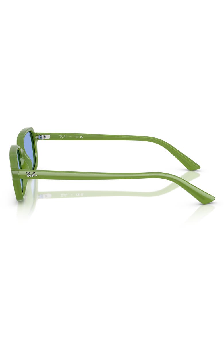 Ray-Ban Zuri 52mm Rectangle Sunglasses, Alternate, color, Cloudy Jungle Green Blue