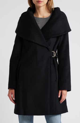 BCBGMAXAZRIA Hooded Wrap Coat Nordstrom