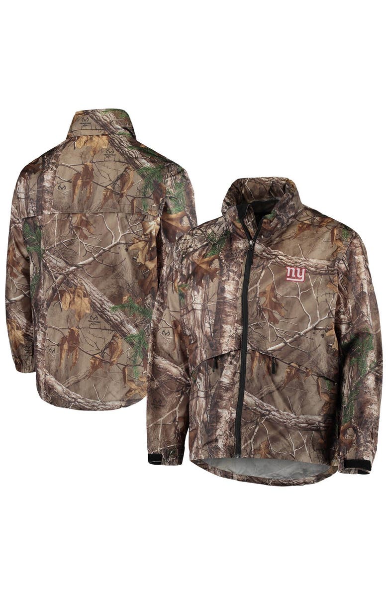 DUNBROOKE Men's Dunbrooke Realtree Camo New York Giants Circle Sportsman Waterproof Packable Full-Zip Jacket, Main, color, Realtree Camo