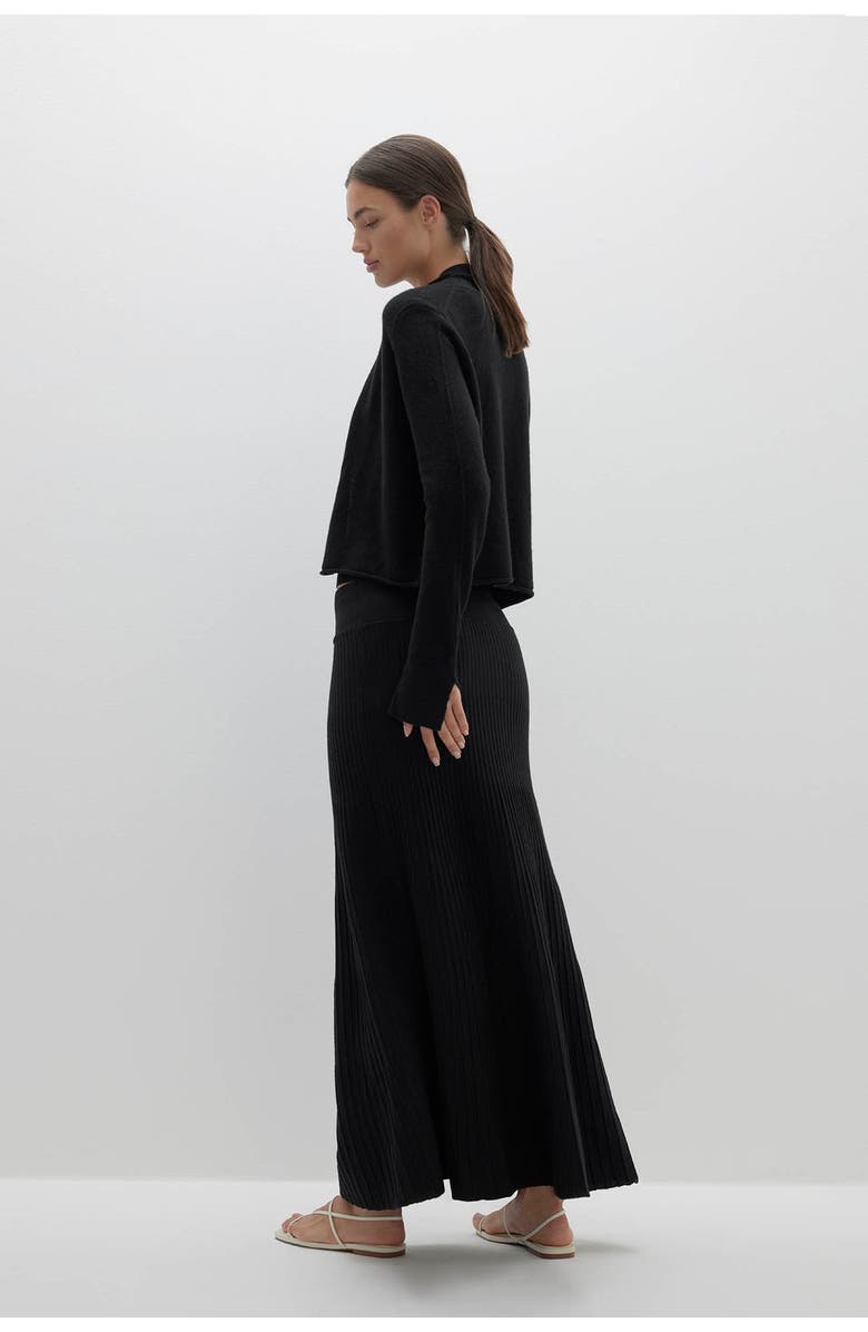 NAKED CASHMERE Juno Cropped Cashmere Cardigan, Alternate, color, Black