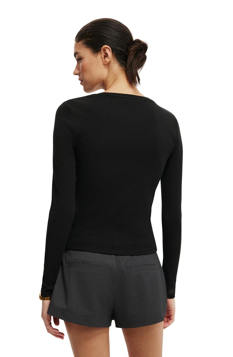 Cotton On Women's Bailey Button Detail Cardi, Alternate, color, Black