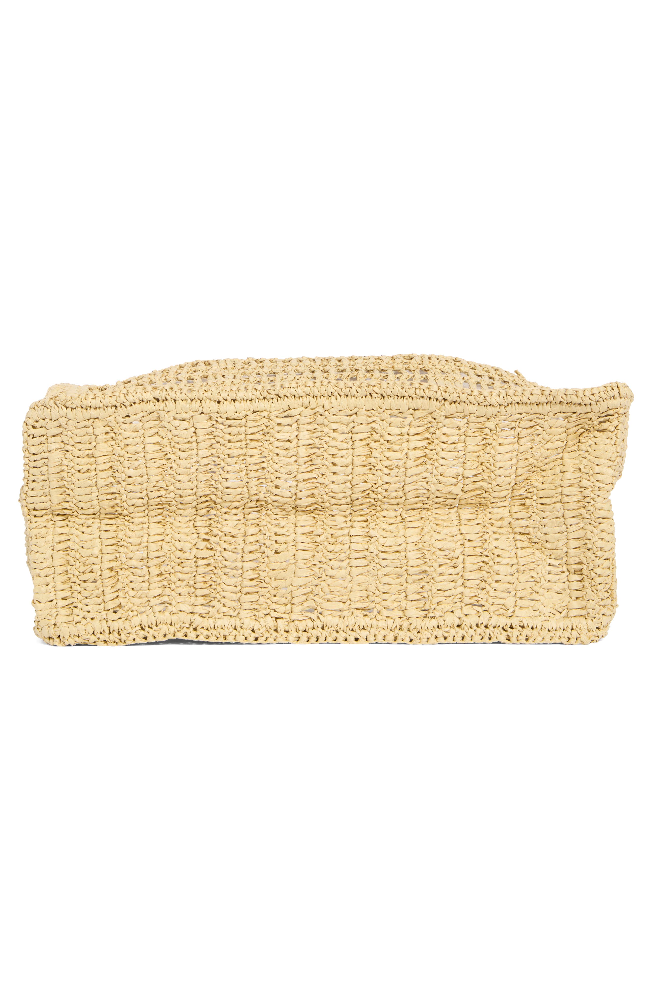 Sam Edelman Lizzie Raffia Tote Bag, Alternate, color, Cognac