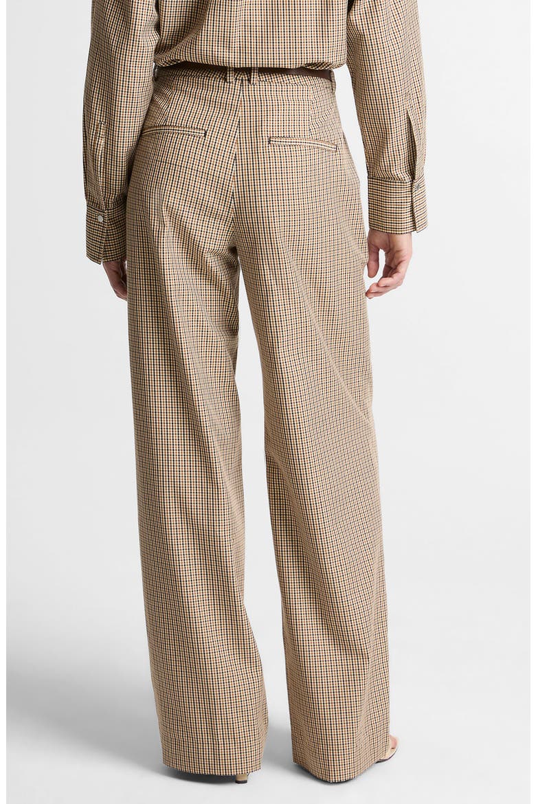 Camille Mid Rise Wide Leg Trousers, Alternate, color, LIGHT WHEATSTONE CHECK