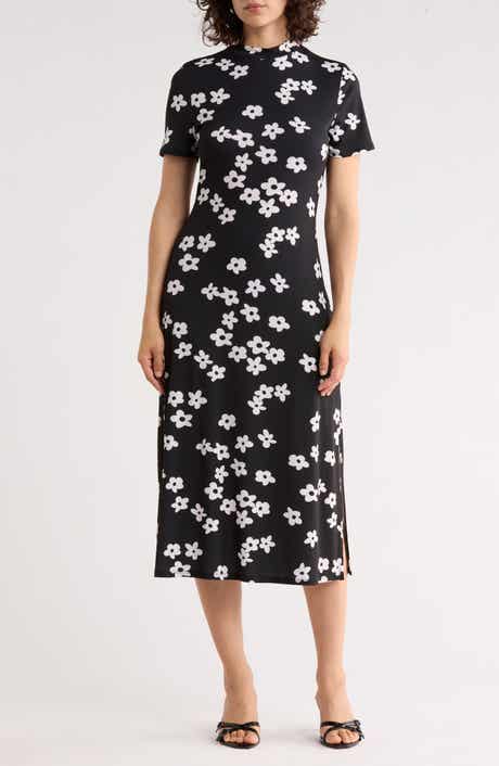WEST K Mock Neck Midi Dress