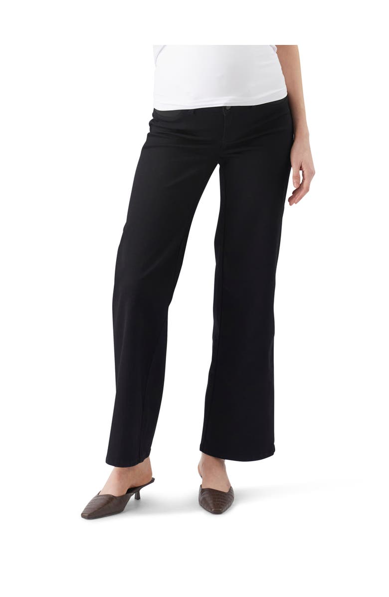 Ripe Maternity Kyle Wide Leg Under Tummy Maternity Jean, Main, color, Black