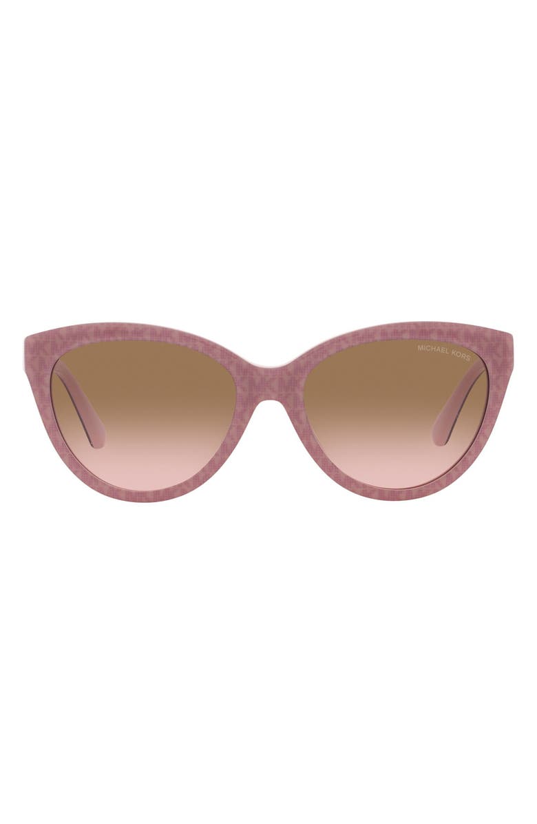 Michael Kors Makena 55mm Gradient Cat Eye Sunglasses, Main, color, Brown Pink