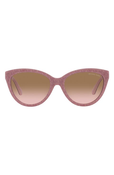 Makena 55mm Gradient Cat Eye Sunglasses