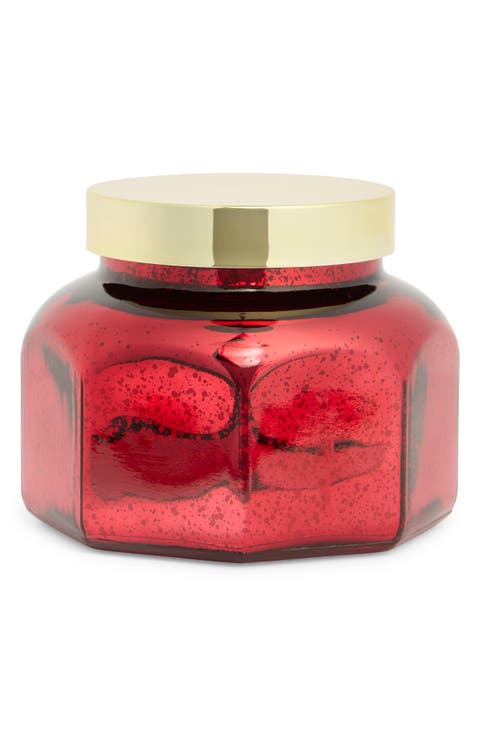 Frosted Currant Berry Octagonal Glass Jar Candle