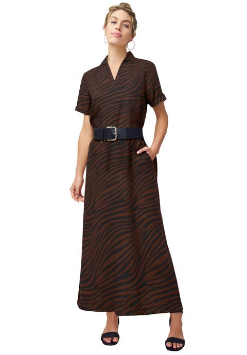 Linen Short Sleeve Maxi Dress (Plus)