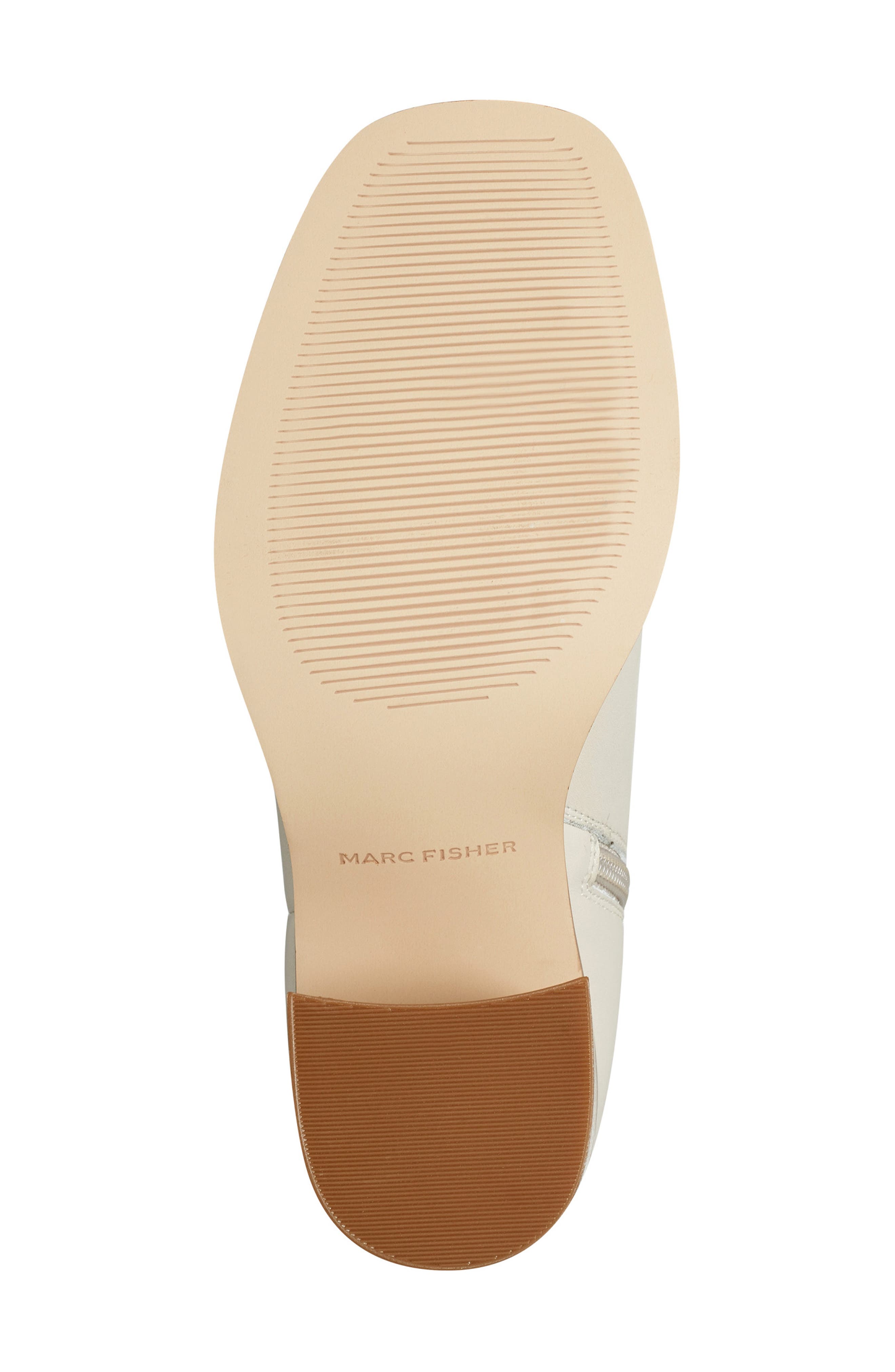 Marc Fisher Block Heel Bootie, Alternate, color, Cream