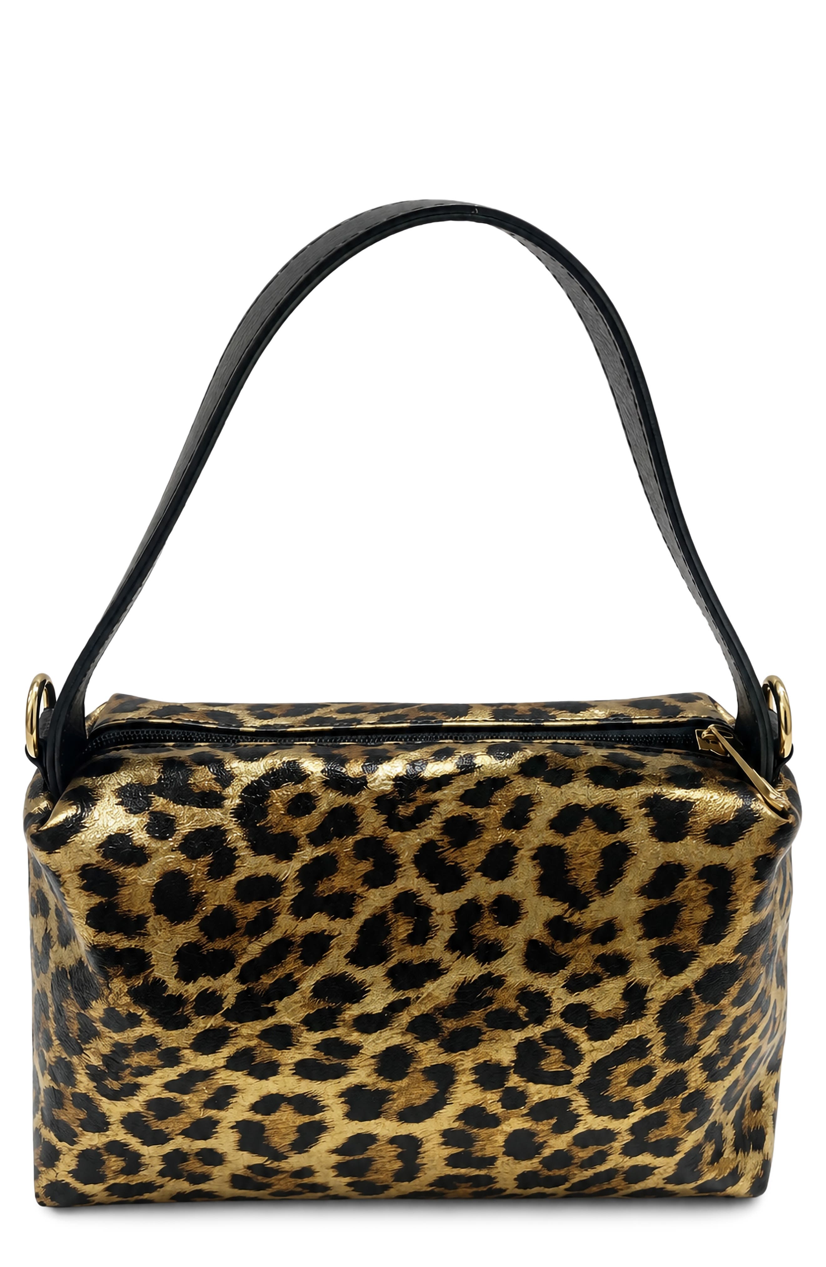 Aurelia Leopard Print Leather Shoulder Bag