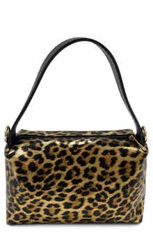 Aurelia Leopard Print Leather Shoulder Bag