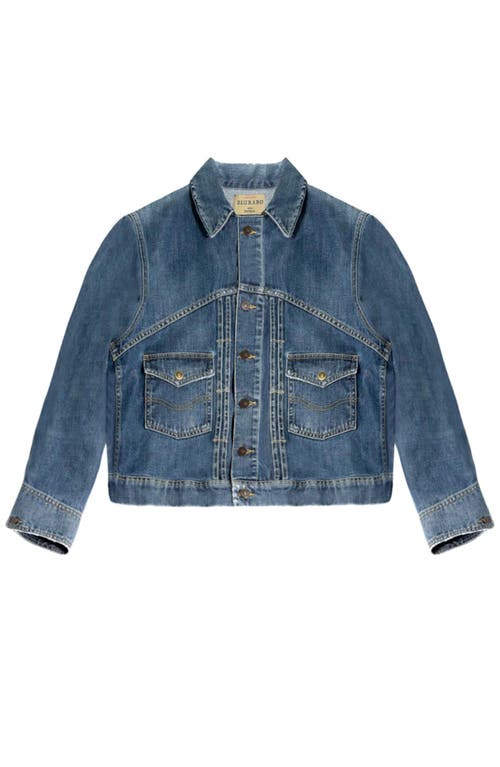 Fortela Bananastitchj Stone Wash Denim Jacket In Blue