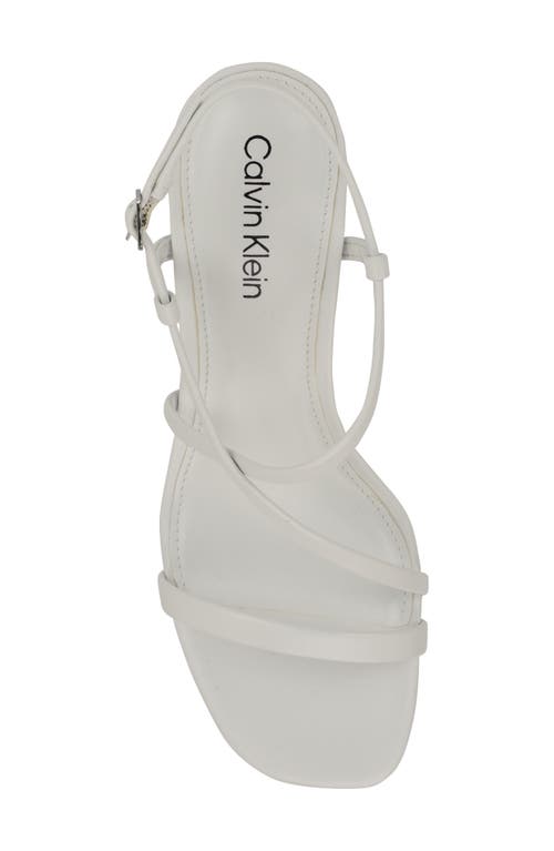 Calvin Klein Ishaya Ankle Strap Sandal In White