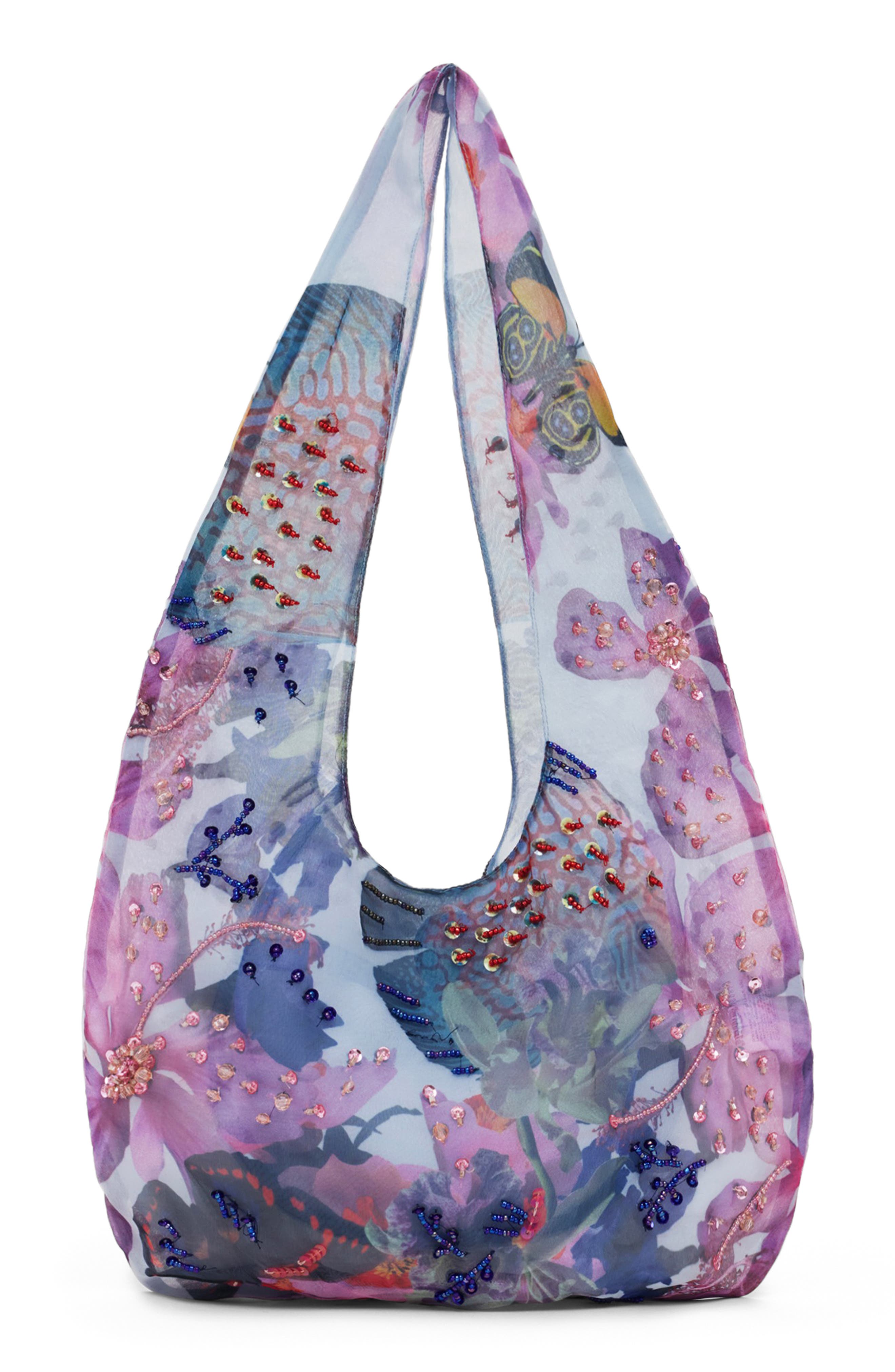 Desigual Marine Print Handbag, Alternate, color, 