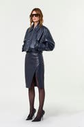 NICHOLAS Paris Vegan Croc Leather Jacket