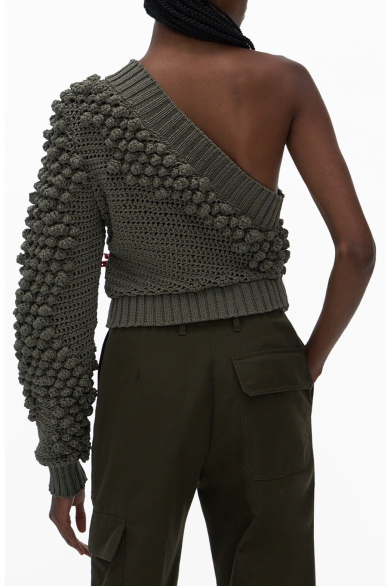 One-Shoulder Sweater, Alternate, color, HUNTER SAGE