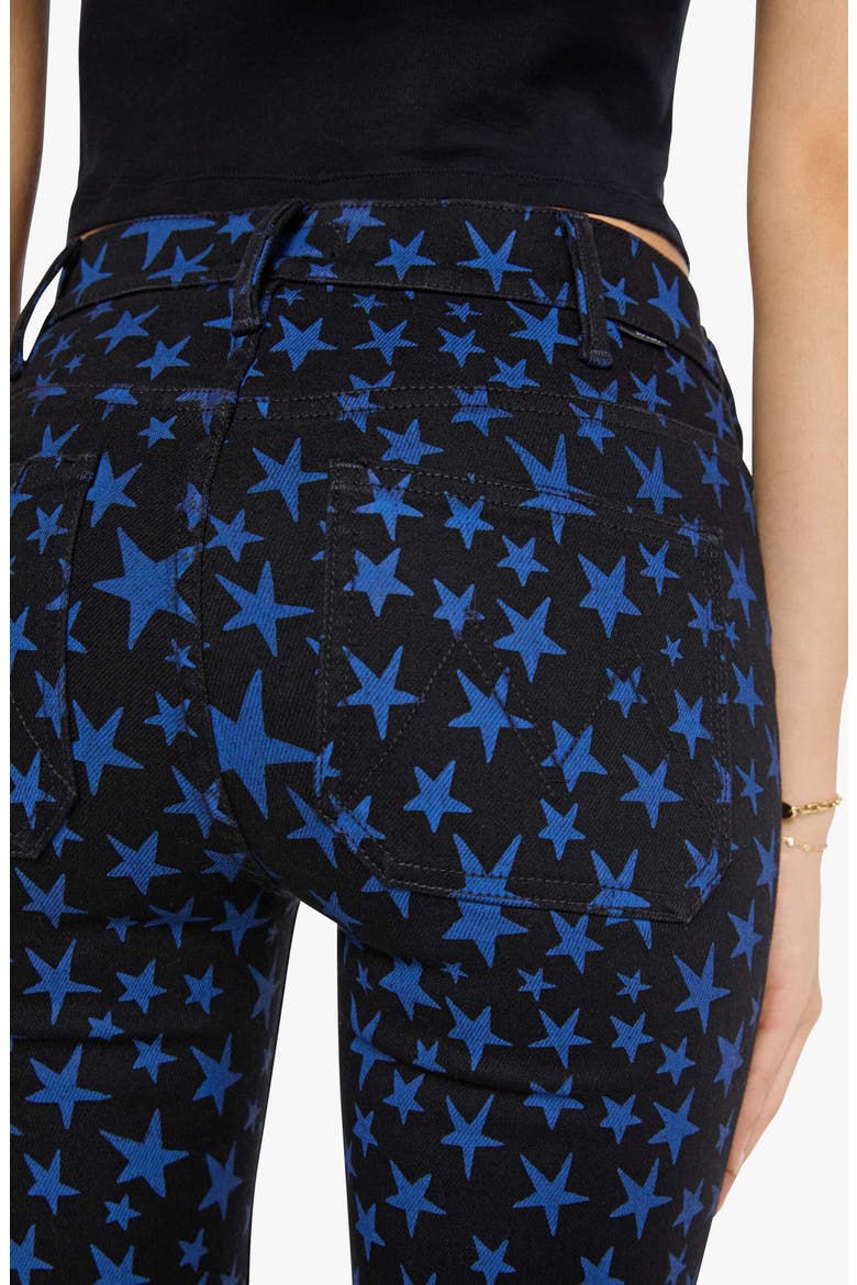 The Patch Pocket Insider Sneak Star Print High Waist Bootcut Jeans, Alternate, color, ROCK STAR