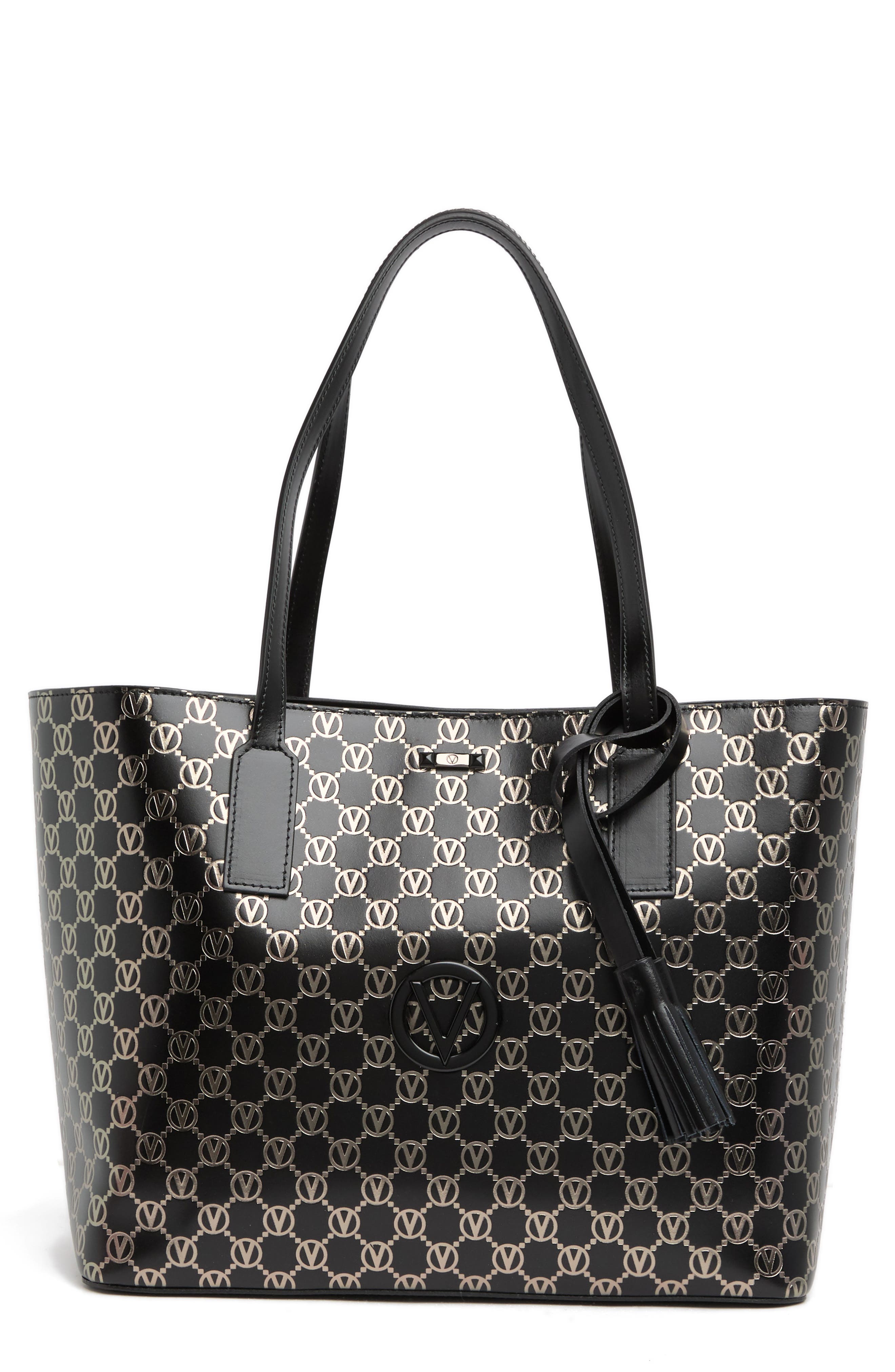 VALENTINO BY MARIO VALENTINO Soho Monogram Leather Tote Bag, Main, color, 