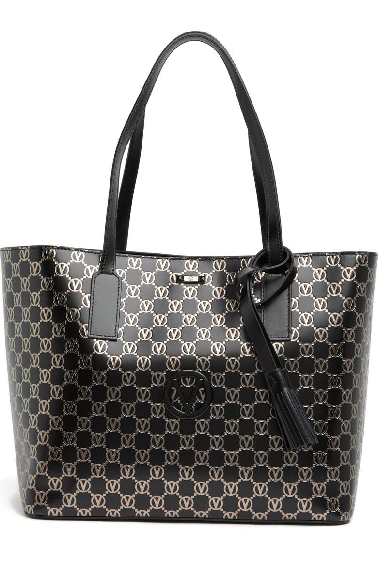 VALENTINO BY MARIO VALENTINO Soho Monogram Leather Tote Bag, Main, color,