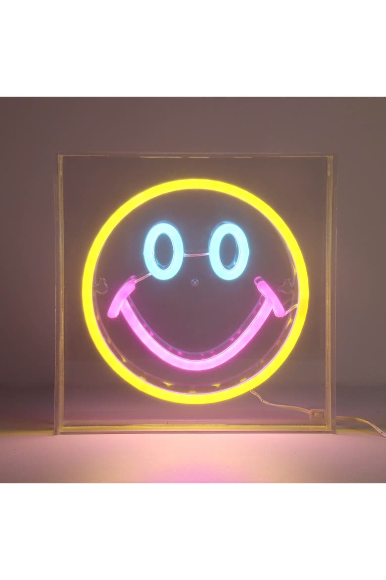 Acrylic frame Desk top/ Wall neon sign, Main, color, Smiley Face