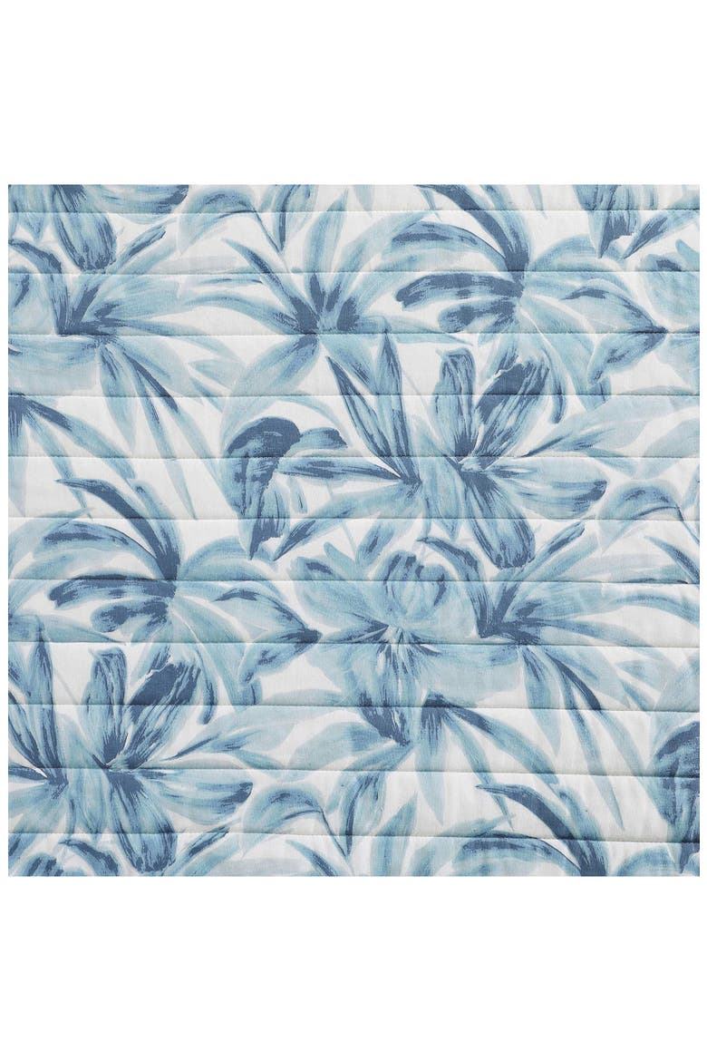 Aubrey Floral Cotton Quilt Set, Alternate, color, BLUE