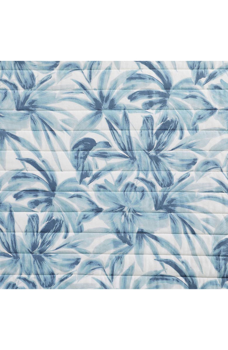 Tommy Bahama Aubrey Floral Cotton Quilt Set, Alternate, color, Blue