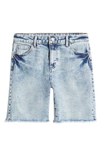 Tractr Kids' Loose Denim Bermuda Shorts In Blue