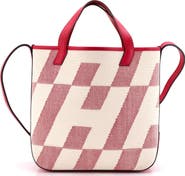 Pre-Owned Hermes Cabas H en Biais Tote Canvas with Leather 27