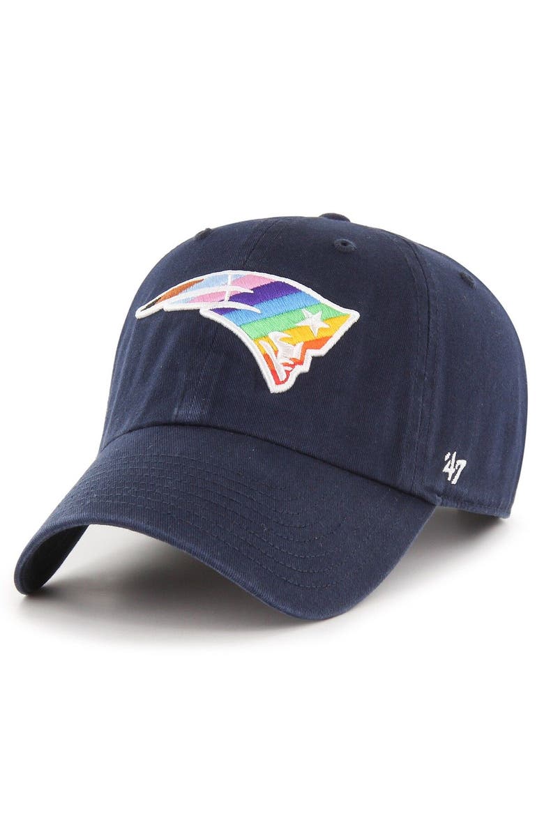 '47 Men's '47 Navy New England Patriots Pride Clean Up Adjustable Hat, Main, color, Navy