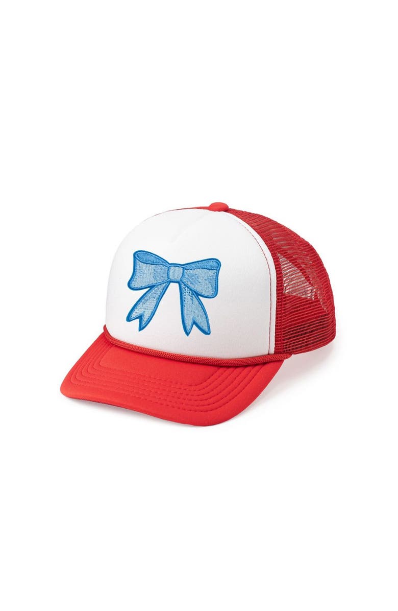 Sweet Wink Patriotic Bow Patch Trucker Hat, Main, color, 