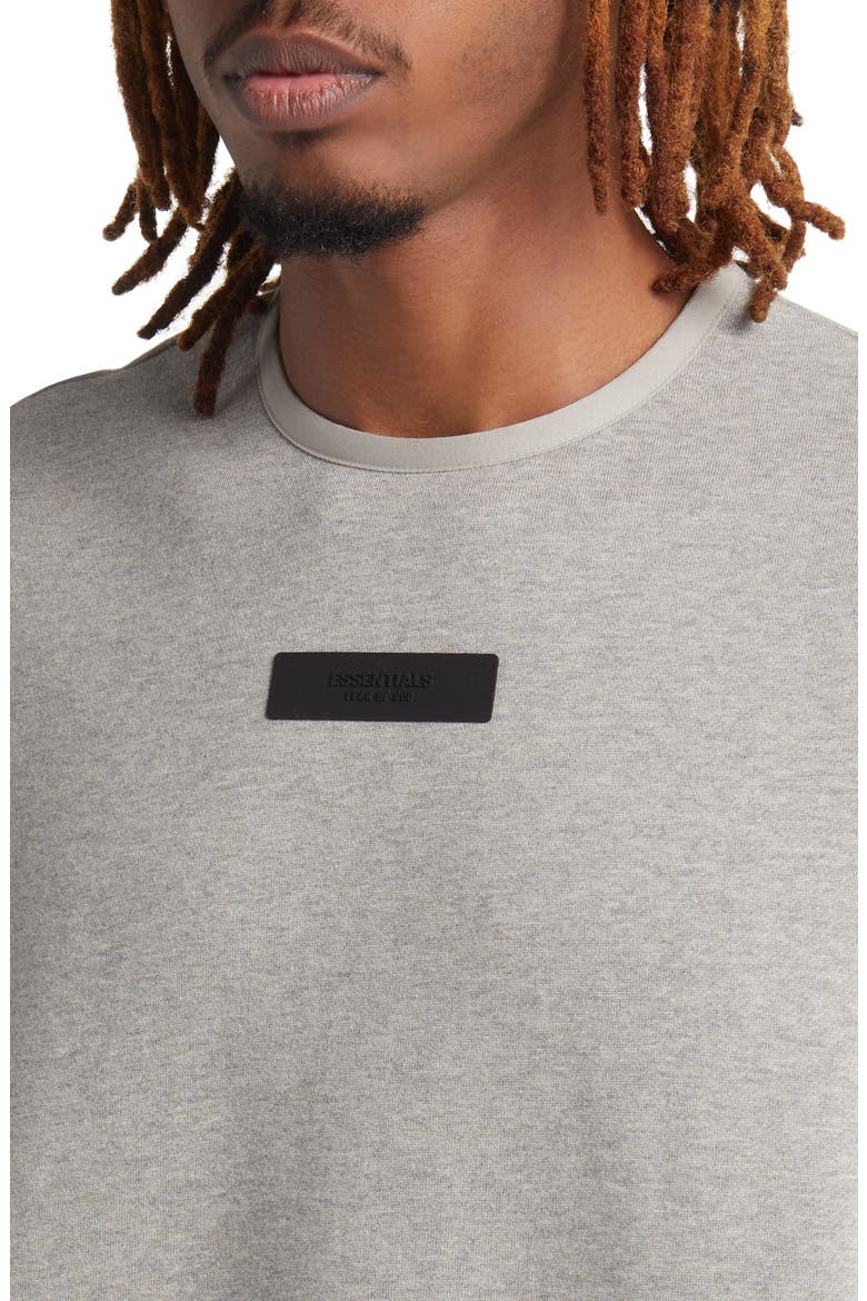 Crewneck Cotton Blend Sweatshirt, Alternate, color, DARK HEATHER OATMEAL