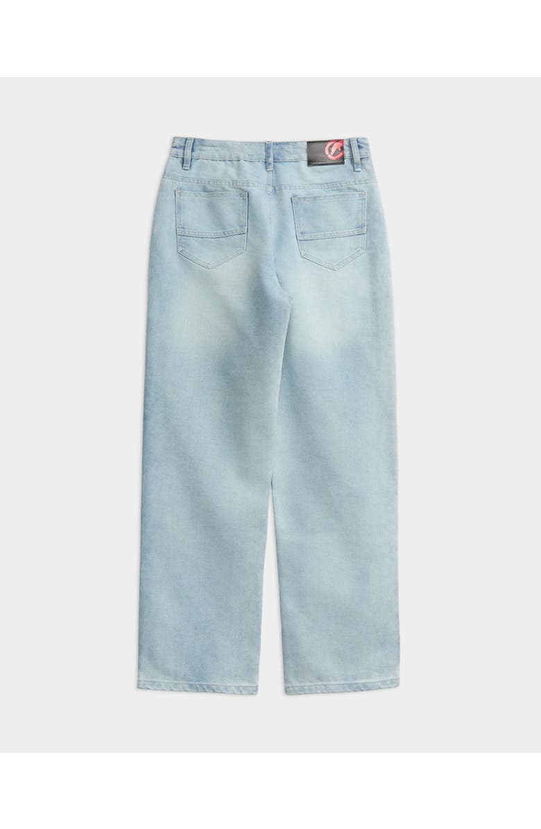 Ecko Unltd. Triple Cargo Wide Denim Pants, Alternate, color, Light Indigo Wash