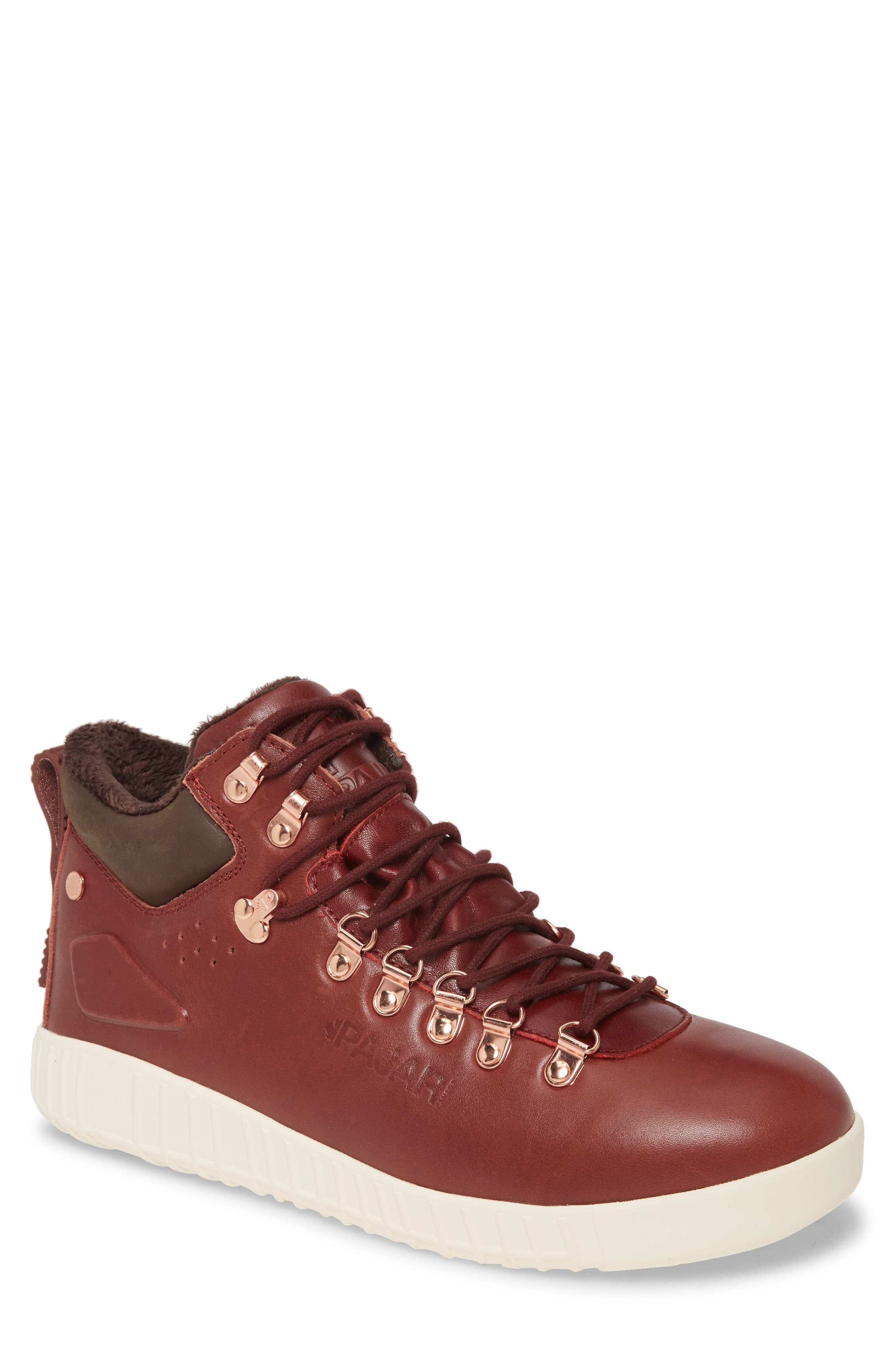 Pacer Low Waterproof Boot, Main, color, OXBLOOD/ DK BROWN