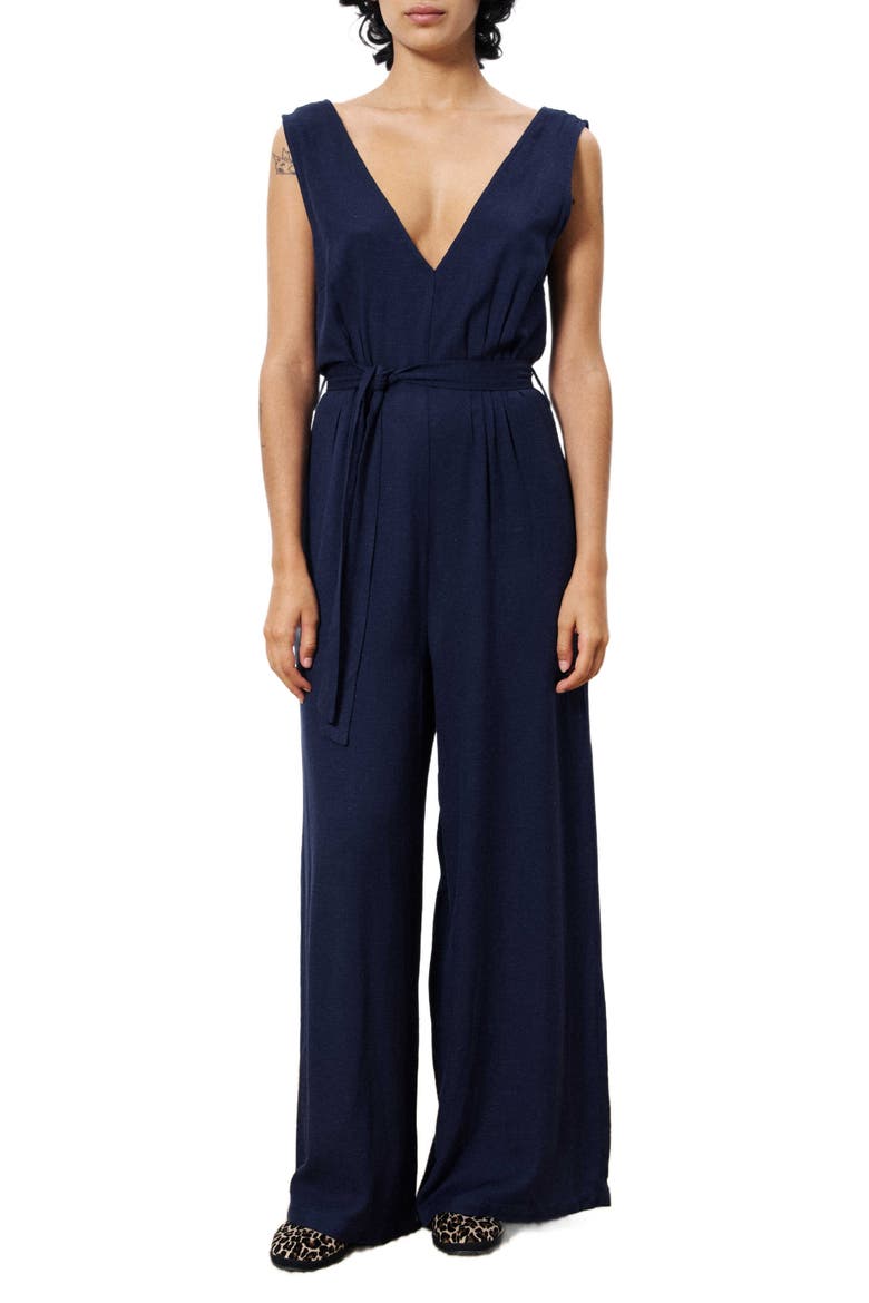 Pakize Wide Leg Jumpsuit, Main, color, BLEU MARINE