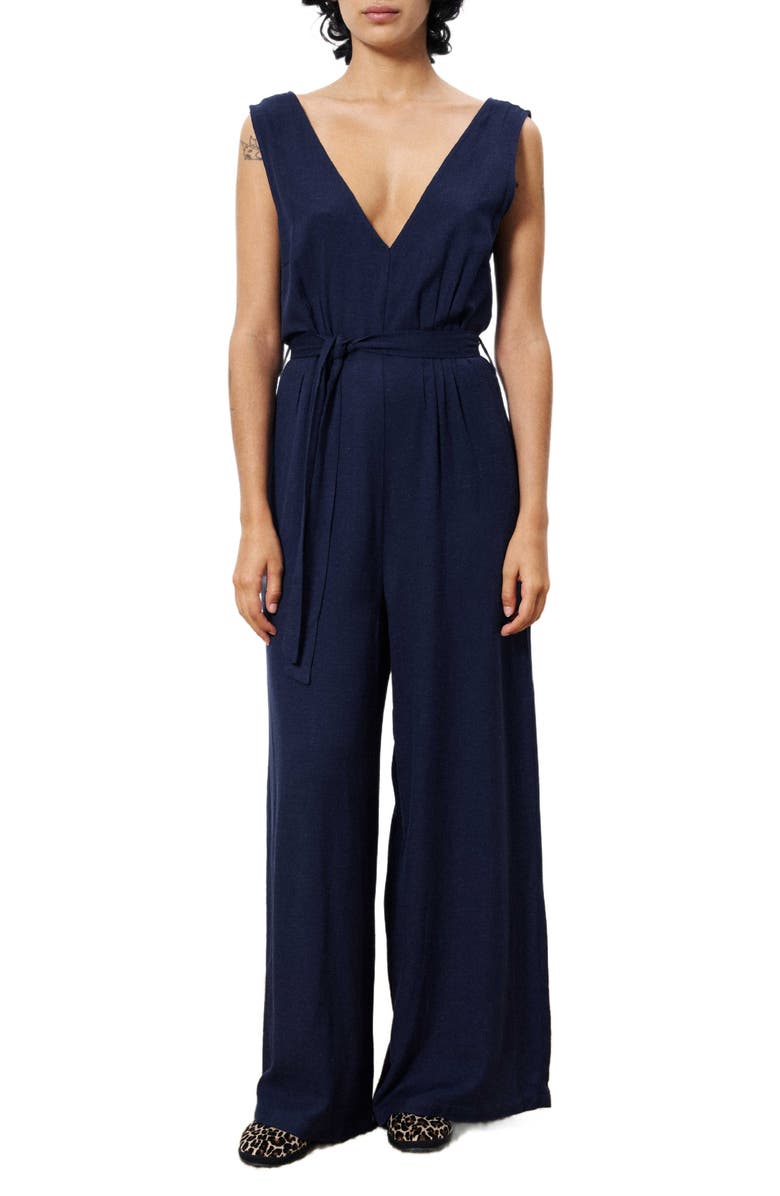 FRNCH Pakize Wide Leg Jumpsuit, Main, color, 