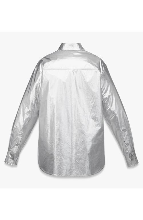 Mcm Oversized Shirt In Silver
