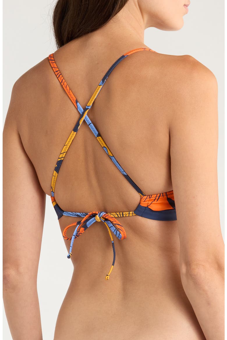 Surf Sport Reversible Triangle Bikini Top, Alternate, color, NAVY COMBO