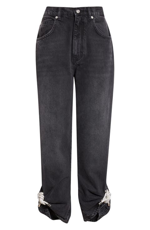 Crystal Knot Straight Leg Jeans